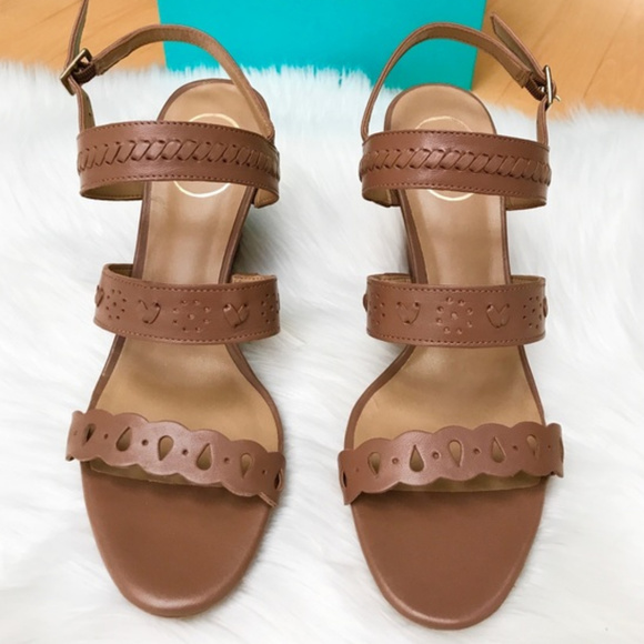 JACK ROGERS Leather Wedge Sandals - Picture 4 of 5